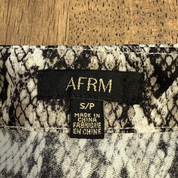 AFRM Skirt Snakeskin Print Wrap Midi Tie Edgy Bold Glam Punk Women’s Size Small - Picture 8 of 10